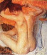 Edgar Degas Woman Combing her Hair_d oil on canvas